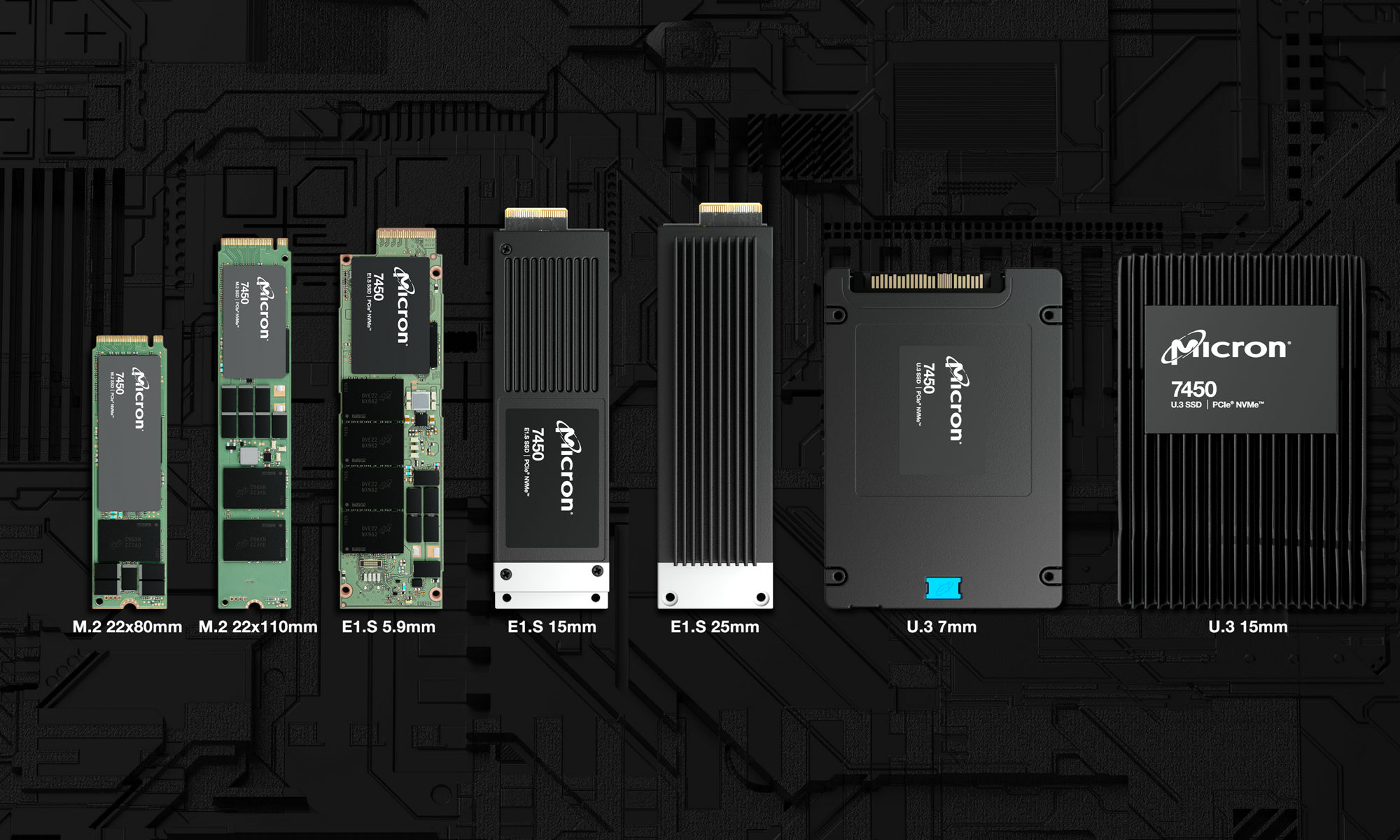 采用 NVMe 的 7450 SSD 产品系列