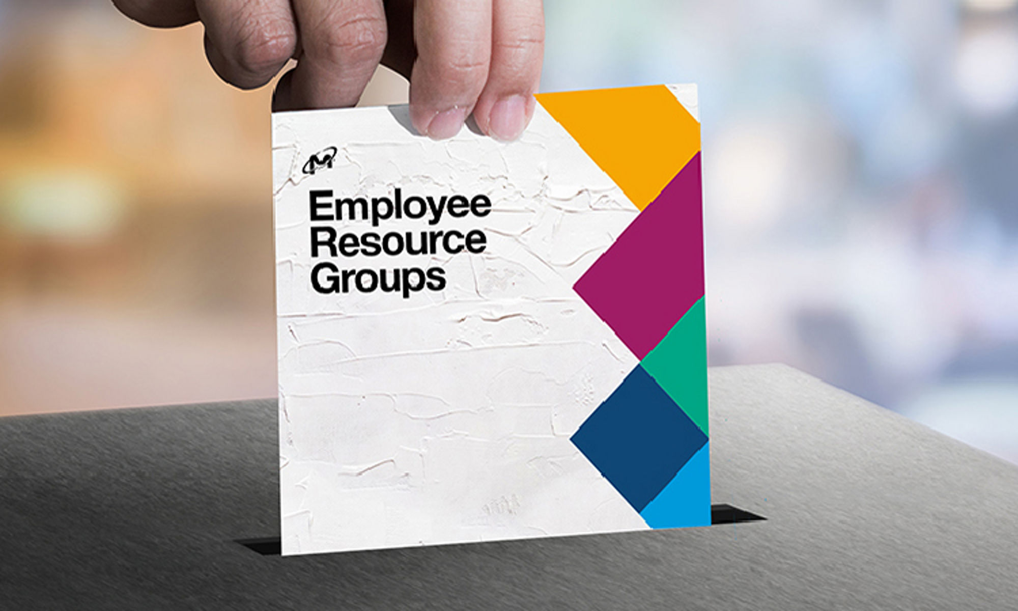 A card with employee resource center on it